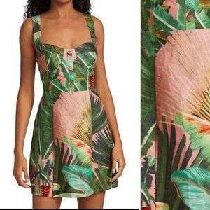 NWT! FARM RIO Amazonian Forest Floral Mini Dress Size Large